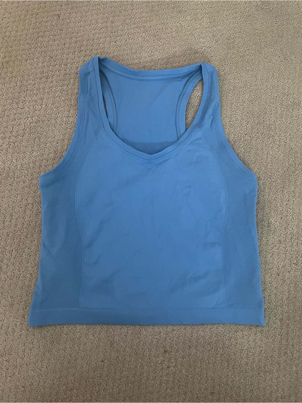 Sweaty Betty Womens Light Blue Athletic Racerback Tank Top|Size Large